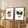 The Castle Decor Boho Abstract Botanical Wall Art Set of 2 Design 4 11x17 Inch