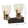 Eliante Modern Wall Lights Mild Steel & Glass Material Antique, Brown & White Finish