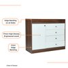 Homera 4 Chest of Drawers in Columbian Walnut and Frosty White Finish