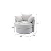 Cloro Velvet Accent Chair in Grey Colour