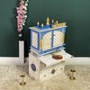 D'Dass Multi Color Mdf and Sheesham Wooden Temple With Cabinet For Pooja