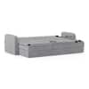 Peckham 3 Seater Click Clack Sofa Cum Bed In Granite Weave Colour