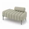 Doe Buck Luxury Boucle Accent Lounge Chair in Sage Colour with Black Metal Legs