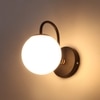 Eliante Modern Wall Lights Mild Steel, Glass & Glass Material Brown, Gold & White Finish