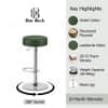 Doe Buck Linon Adjustable Bar Stool in Green Colour with Chrome Base