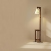 Accent Beige Jute Floor Lamp with Beige Jute Base