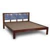 Sierra Solid Wood Non Storage Queen Bed in Provincial Teak Finish