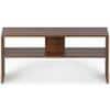 Oliver Engineered Wood Coffee Center Sofa Tea/Teapoy Console Table With Storage (Brown Maple)