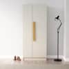 Hexa Red Wooden 1 Door Wardrobe with Hanging Space in Frosty White Colour