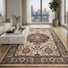 Presto Beige Traditional Hand Tufted Wool Carpet 6X9 Feet