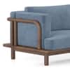Como Three Seater In Premium Teak Wood Sofa in Sienna Teak Finish with Ocean Weave Colour