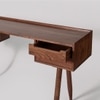 Southwark Double Pedestal Solid Wood Desk in Brown Colour