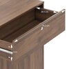 Webster 15 Pair Shoe Rack With Drawer in Classic Walnut Finish