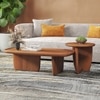 Kaya Solid Wood Coffee Table in Amber Walnut Finish