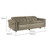 Splendor Three Seater Motorized Leather Recliner in Olive Green Colour