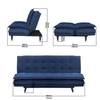 Hudson 3 Seater Sofa Cum Bed In Blue Colour