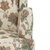 Genoa Fabric Wing Chair In Rustic Palmette Floral Colour