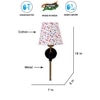 Devansh Metal Electric Wall Light in Black Colour with Multi Shade Count of 1 Light