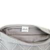 Danube Bright Silver Cotton Knitted Decorative Cushion Cover 12 x 20 Inches