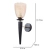 Eliante Mashal Wall Lights Mild Steel & Glass Material Brown & Champaign Finish