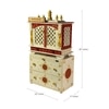 D'Dass Multi Color Mdf and Sheesham Wooden Temple With Cabinet For Pooja