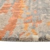 Saraswati Global Abstract Wool Viscose Hand Tufted Carpet in Orange 10X10 ft