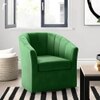 Accentrin Solid Wood Accent Chair in Green Colour