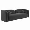 Homro Velvet 3 Seater Sofa in Dark Grey Colour