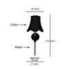 Devansh Metal Wall Mounted Lamp With Black Cotton Shade