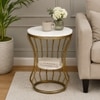 Velo Metal Side Table in Gold Colour