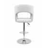Doe Buck Adjustable Upholstered Bar Stool in Grey Colour with Chrome Base