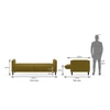 Felicity 3 Seater Sofa Cum Bed Colour Olive green
