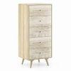 Ivara Solid Wood Chest of 5 Drawers in Natural Finish