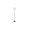 Rupert Black Cotton Shade Floor Lamp
