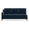 Abbey Sectional Sofa (Colour : Sea Port Blue Velvet, Cushion : Soft, Seater : Right Aligned 3 Seater + Right Aligned Chaise)