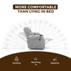 Helios Fabric One Seater Motorised Recliner with Rocking Revolving & Cup Holder in Grey Colour