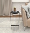 Round Metal Side Table in Black Colour