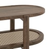 Tora Solid Wood And Cane Coffee Table In Danish Walnut Finish