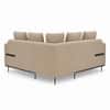 Milo Ergonomic Modular Corner Sectional Sofa 6 Seater Black Metal Legs Beige