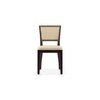 Argiro Solid Wood Dining Chair Set Of 2 In Mahogany Finish With Macadamia Brown Fabric Colour