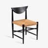 Saanra Solid Wood Dining Chair in Black Colour
