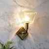 Carbon Loft Brass Luxur Cut Glass Wall Light