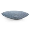 Rosa Slate Blue Cotton Knitted Decorative Cushion Cover 12 x 20 Inches