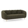 Amora 3 Seater Fabric Sofa In Deep Olive Velvet Colour