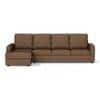 Apollo Sofa (Colour : Mocha, Cushion : Hard, Back Type : High Back, Seating Capacity : Left Aligned 3 Seater + Left Aligned Chaise + Ottoman)