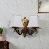 Eliante Cloth Shade Wall Lights Mild Steel & Fabric Material Antique & Cream Finish