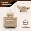 Avion Fabric One Seater Motorized Recliner in Beige Colour