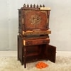 D'Dass Dark Polish Sheesham and Mdf  Wall Hanging Wooden Temple With Cabinet For Pooja