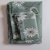 Sage Green Floral 290 TC Cotton Flat Single Size Bedsheet with 1 Pillow Cover – Threads