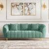 Amora 3 Seater Fabric Sofa in Dusty Turquoise Velvet